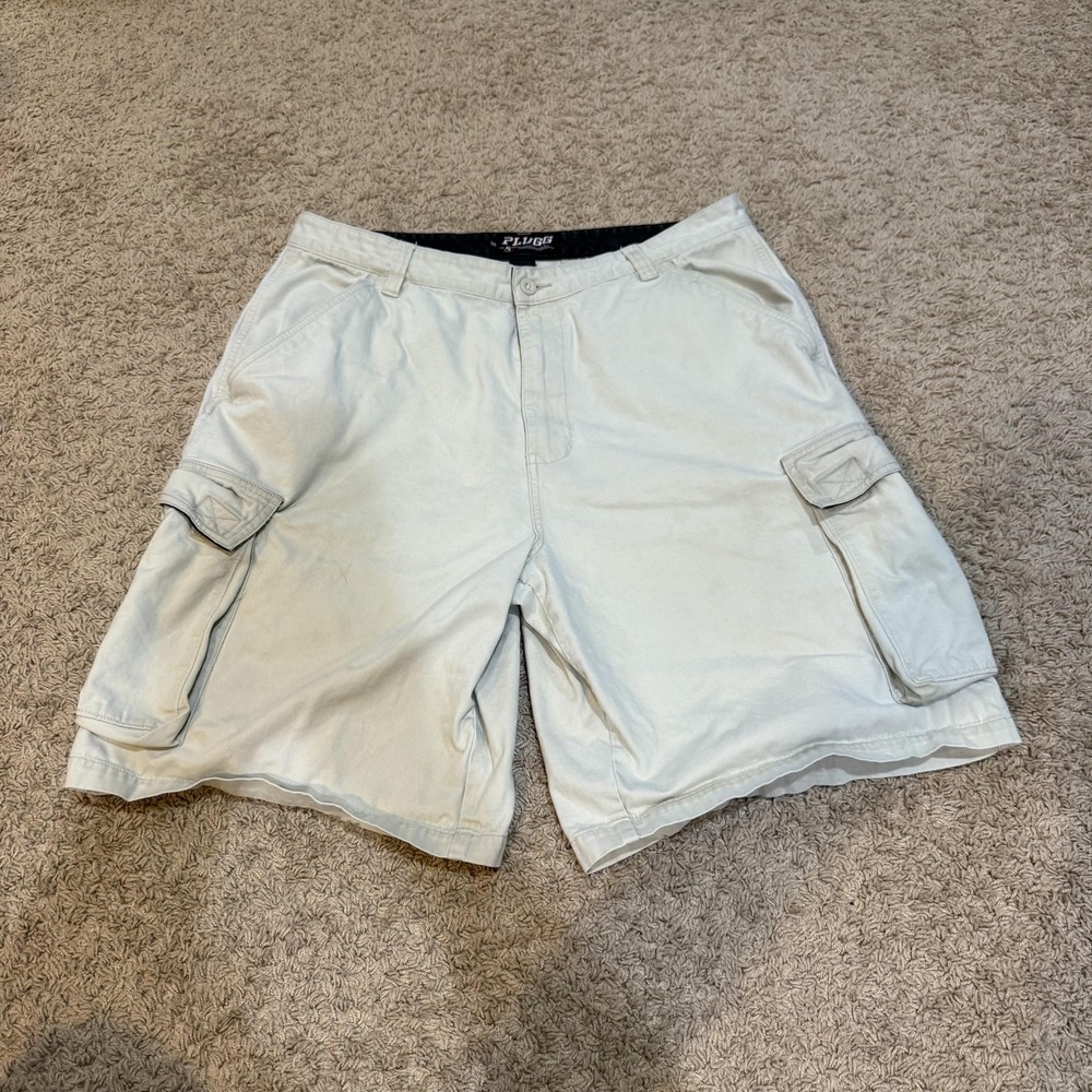 Plugg Cargo Shorts Mens 38‎ Multi Pocket Utility Outdoor Casual